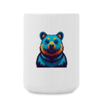 Quokka Colorful Kawaii Cartoon Character Clipart - Large Mug 440 ml - white - Front