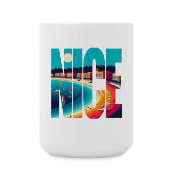 Schöne, farbenfrohe Panoramabilder - Große Tasse 440 ml - Weiß - Vorne