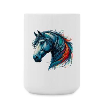 Cheval - Grande tasse 440 ml - blanc - Devant