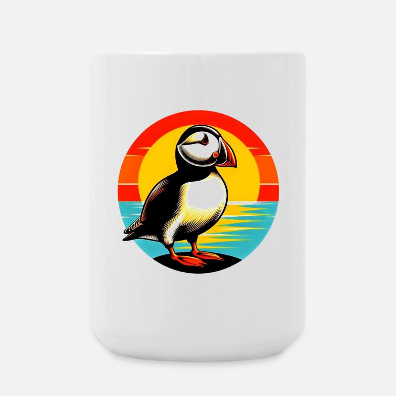 Atlantischer Papageientaucher - Große Tasse 440 ml - Weiß