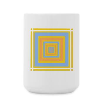 Geometrische Farbenspiele Muster - Große Tasse 440 ml - Weiß - Vorne