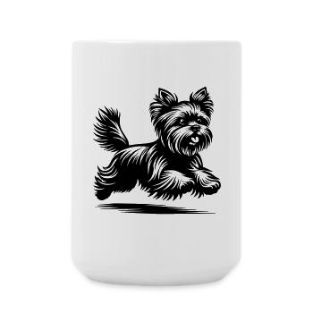Yorkshire Terrier - Große Tasse 440 ml - Weiß - Vorne