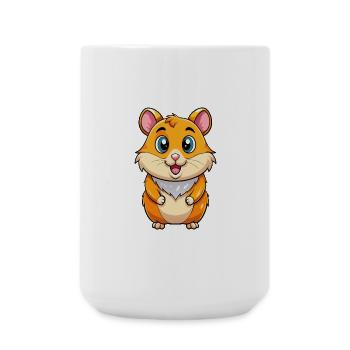 Hamster Niedliche Zeichentrickfigur Kawaii Clipart - Große Tasse 440 ml - Weiß - Vorne