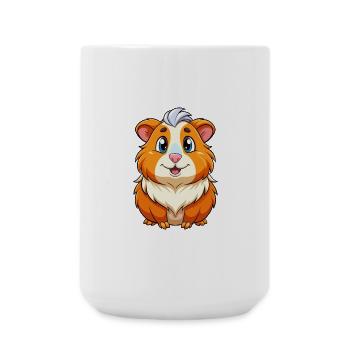 Guinea Pig Cute Cartoon Character Kawaii Clipart - Large Mug 440 ml - white - Front
