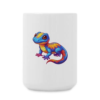 Salamander Colorful Kawaii Cartoon Character - Large Mug 440 ml - white - Front