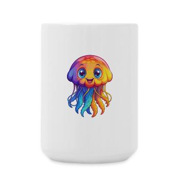 Seenessel Buntes Kawaii Cartoon Meerestier - Große Tasse 440 ml - Weiß - Vorne