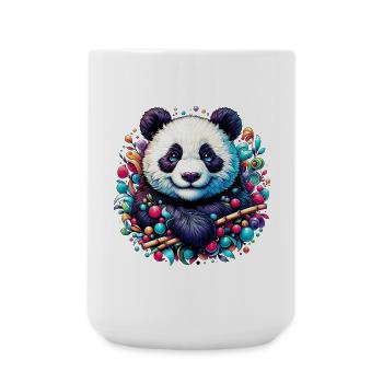 Panda - Große Tasse 440 ml - Weiß - Vorne