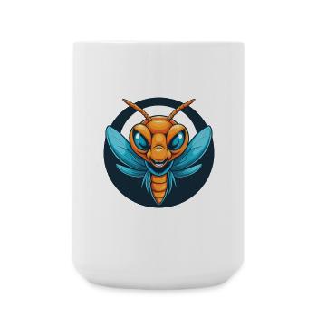Libelle Niedliches Kawaii Cartoon Tier Haustier Logo - Große Tasse 440 ml - Weiß - Vorne