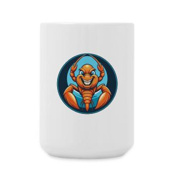 Hummer Niedlich Lustig Kawaii Cartoon Tier Haustier Logo - Große Tasse 440 ml - Weiß - Vorne