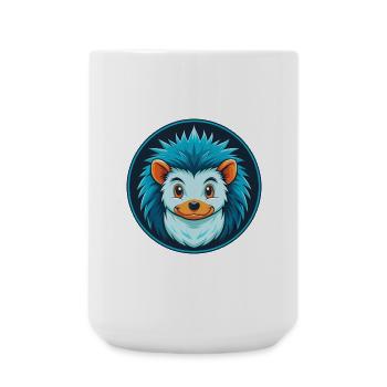 Igel Niedliches Kawaii Cartoon Tier Haustier Logo - Große Tasse 440 ml - Weiß - Vorne