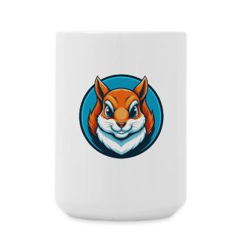 Eichhörnchen Niedliches Kawaii Cartoon Tier Haustier Logo - Große Tasse 440 ml - Weiß - Vorne