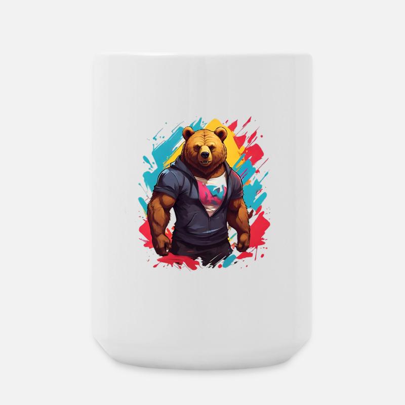Ours Urbain Cool - Grande tasse 440 ml - blanc