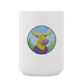 orignal mignon kawaii dessin animé clipart animal de compagnie - Grande tasse 440 ml - blanc - Devant