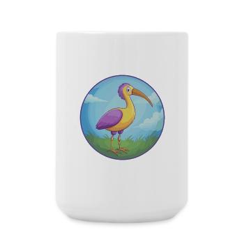 Ibis Cute Kawaii Cartoon Clipart Animal Pet - Large Mug 440 ml - white - Front