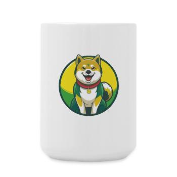 Akita Hund Niedlich Kawaii Cartoon Clipart Haustier Tier - Große Tasse 440 ml - Weiß - Vorne