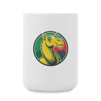 Camel Cute Kawaii Cartoon Clipart Pet Animal - Large Mug 440 ml - white - Front