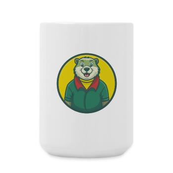 Marmot Cute Kawaii Cartoon Clipart Pet Animal - Large Mug 440 ml - white - Front