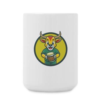 Bongo Niedliche Kawaii Cartoon Clipart Haustier Tier - Große Tasse 440 ml - Weiß - Vorne