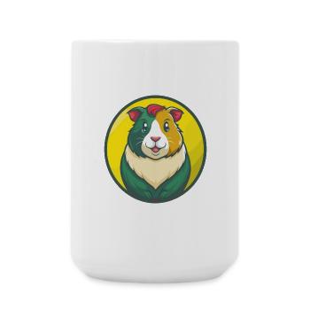 Guinea Pig Cute Kawaii Cartoon Clipart Pet Animal - Large Mug 440 ml - white - Front