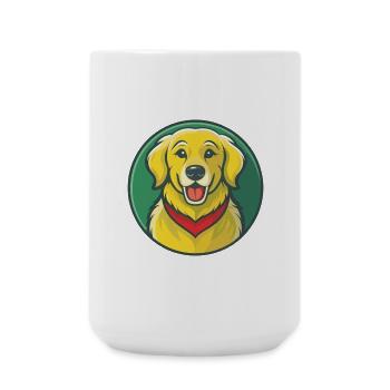 Golden Retriever Hund Niedliches Kawaii Cartoon Tier - Große Tasse 440 ml - Weiß - Vorne