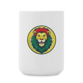 Lion Cute Kawaii Cartoon Clipart Pet Animal - Large Mug 440 ml - white - Front