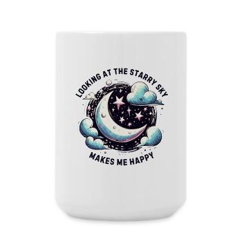 Le ciel étoilé me rend heureux - Grande tasse 440 ml - blanc - Devant