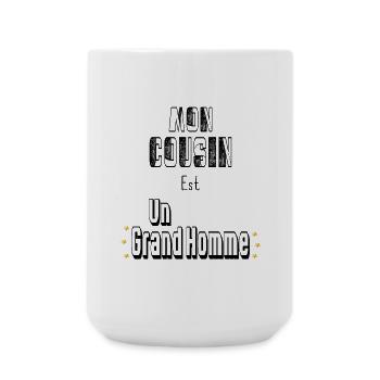 Mon Cousin Est Un Grand Homme - Grande tasse 440 ml - blanc - Devant