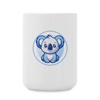 Koala Blau Kawaii Cartoon Figur Clipart Haustier - Große Tasse 440 ml - Weiß - Vorne