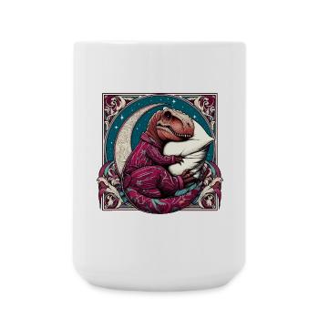 T-Rex Sleeping Hobby Gift - Large Mug 440 ml - white - Front