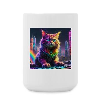 Chat - Grande tasse 440 ml - blanc - Devant
