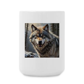 Loup - Grande tasse 440 ml - blanc - Devant