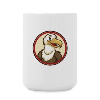Albatros Bunte Kawaii Cartoon Figur Haustier - Große Tasse 440 ml - Weiß - Vorne
