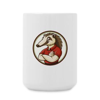 Anteater Colorful Kawaii Cartoon Character Clipart - Large Mug 440 ml - white - Front