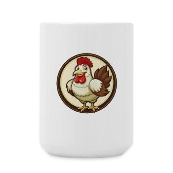 Poule coloré Kawaii dessin animé personnage Clipart Animal de compagnie - Grande tasse 440 ml - blanc - Devant