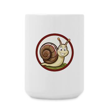 Snail Colorful Kawaii Cartoon Character Clipart - Large Mug 440 ml - white - Front