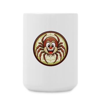 Spinne Bunte Kawaii Cartoon Figur Clipart - Große Tasse 440 ml - Weiß - Vorne