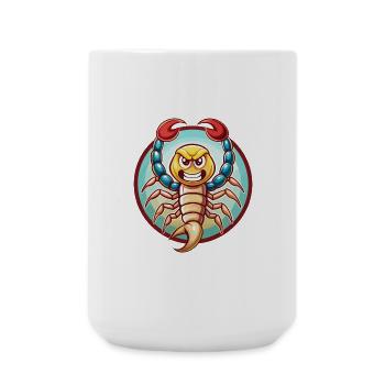 Scorpion Drôle Kawaii Dessin animé Clipart Animal Animal de compagnie - Grande tasse 440 ml - blanc - Devant