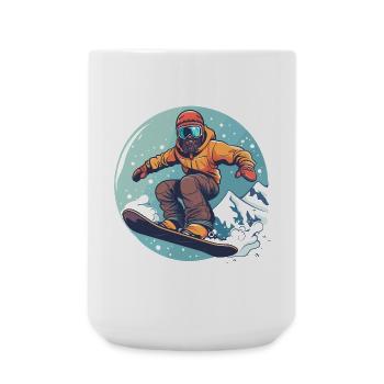 Snowboarding Graphics - Large Mug 440 ml - white - Front
