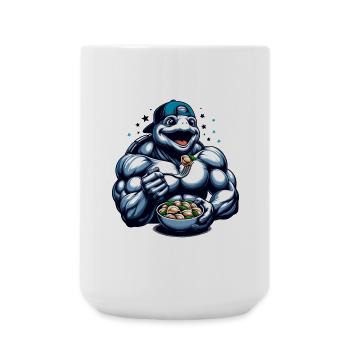 Cadeau Pelmeni Power Turtle - Grande tasse 440 ml - blanc - Devant