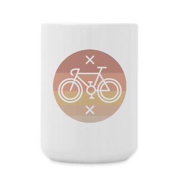 Vélo de route rétro Gravel Vintage Lines Single Speed - Grande tasse 440 ml - blanc - Devant
