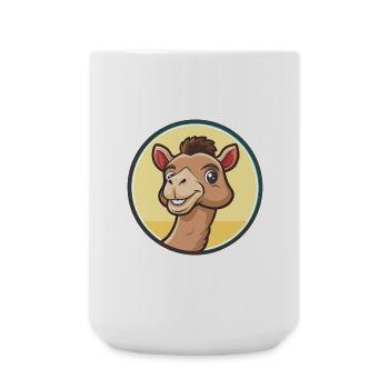 Kamel Kawaii Cartoon Figur Tier Haustier Gesicht - Große Tasse 440 ml - Weiß - Vorne