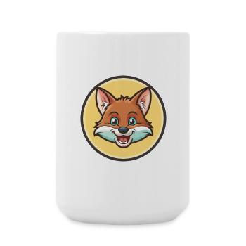 Fox Kawaii Cartoon Character Animal Pet Face - Large Mug 440 ml - white - Front
