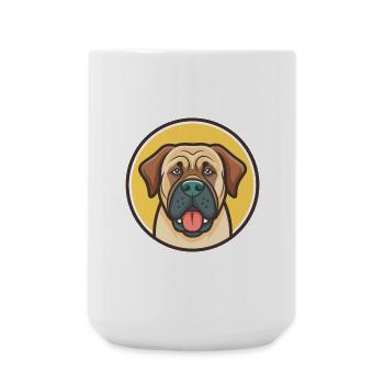Brasilianische Dogge Hund Rasse Cartoon Kawaii Clipart - Große Tasse 440 ml - Weiß - Vorne