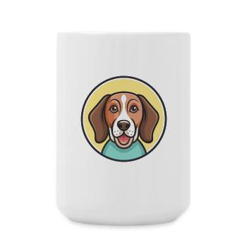 Briquet De Provence Dog Breed Funny Cartoon Kawaii - Large Mug 440 ml - white - Front