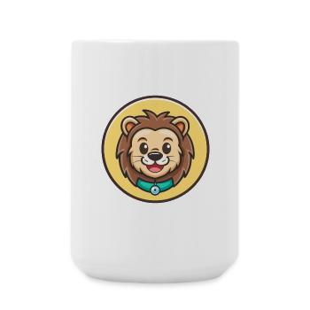 Carea Leones Dog Breed Cartoon Kawaii Clipart Pet - Large Mug 440 ml - white - Front