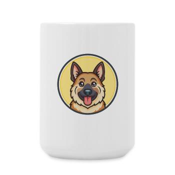 Croatian Shepherd Dog Breed Cartoon Kawaii Clipart - Large Mug 440 ml - white - Front