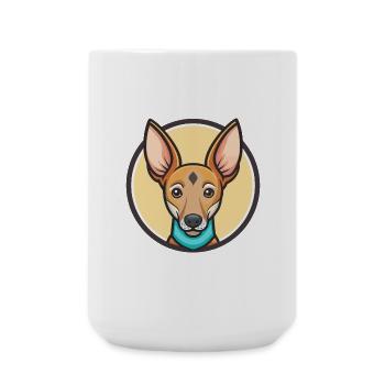 Cirneco Dell Etna Dog Breed Cartoon Kawaii Clipart - Large Mug 440 ml - white - Front