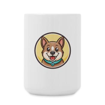 Race de chien Chippiparai Dessin animé drôle Kawaii Clipart - Grande tasse 440 ml - blanc - Devant