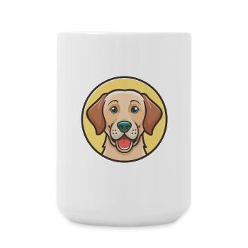 Danish Broholmer Dog Breed Cartoon Kawaii Clipart - Large Mug 440 ml - white - Front
