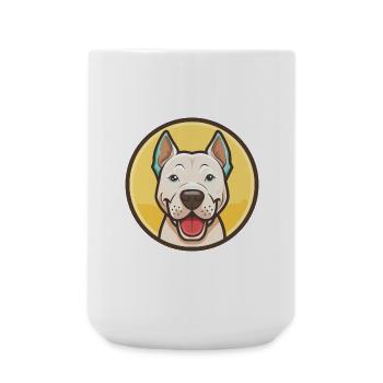 Dogo Argentino Dog Breed Cartoon Kawaii Clipart - Large Mug 440 ml - white - Front